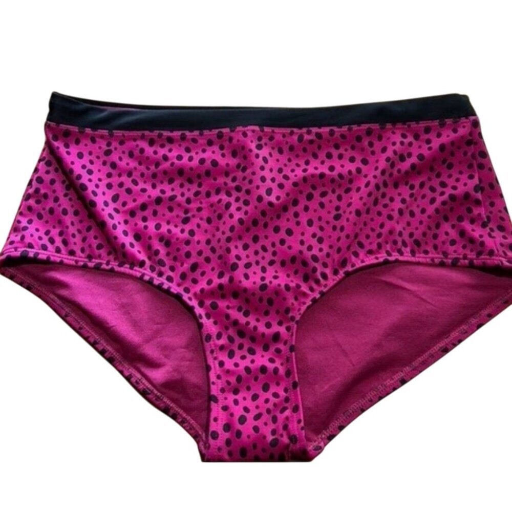 NWT Swim Bikini Bottom All in motion Fuchsia Cheetah Size Small